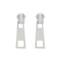 Playful Zipper Pull Dangle Earrings - White