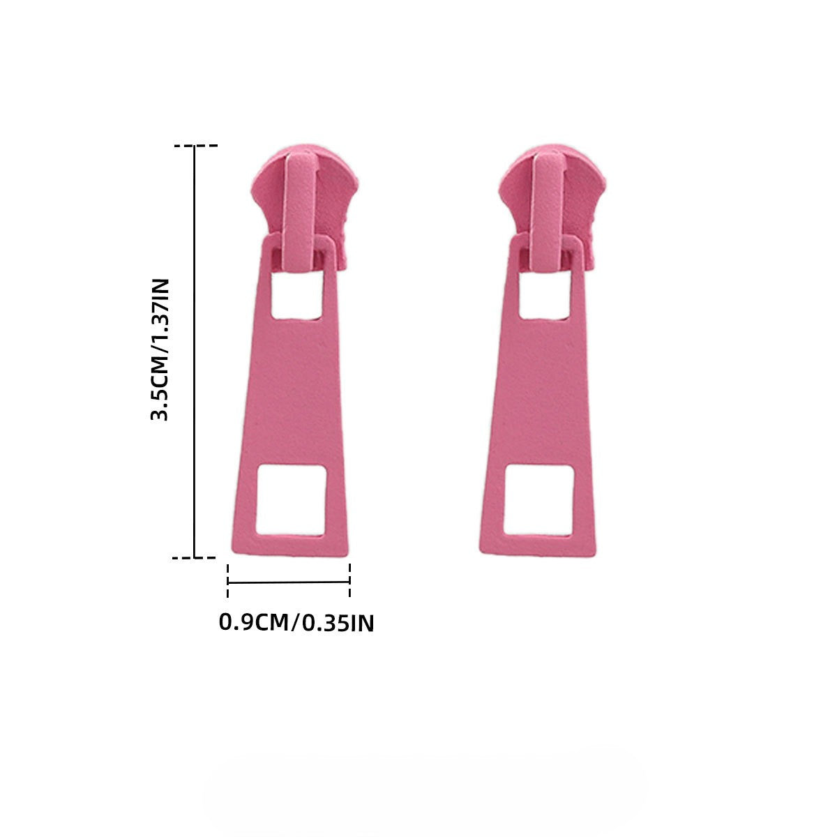 Playful Zipper Pull Dangle Earrings - view 2
