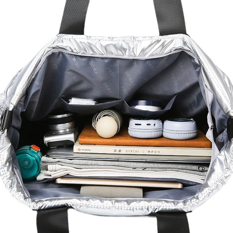 Quilted Puffer Weekender Duffel Bag