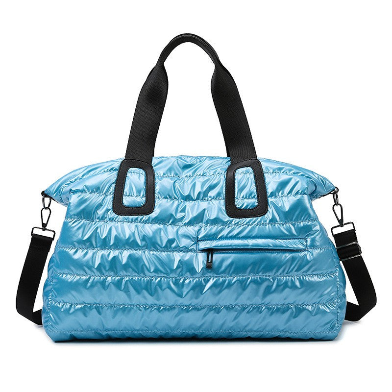 Quilted Puffer Weekender Duffel Bag