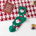 Festive Character Print Crew Socks - SantaClaus