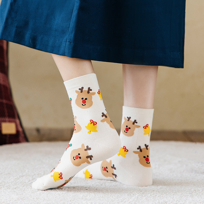 Festive Character Print Crew Socks - view 1