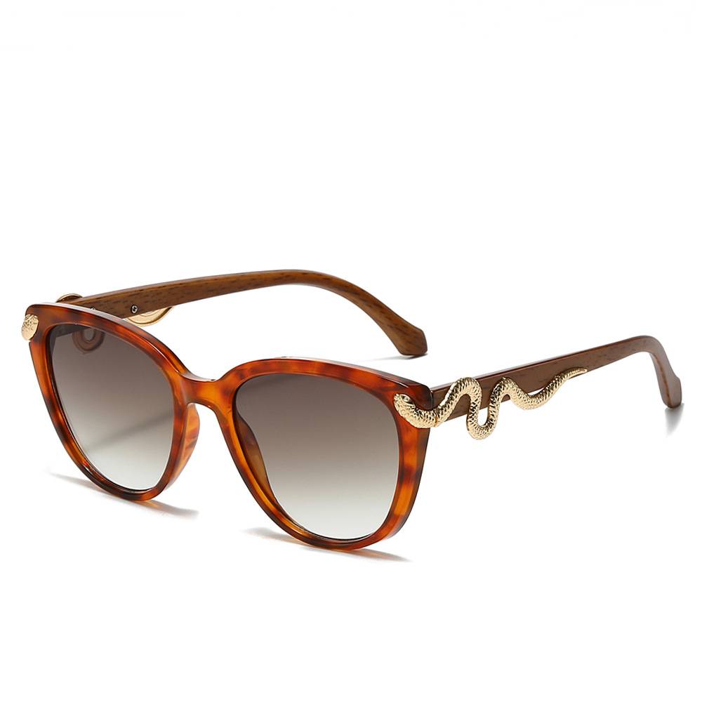 Metal Serpent Accent Cat Eye Sunglasses - Decor