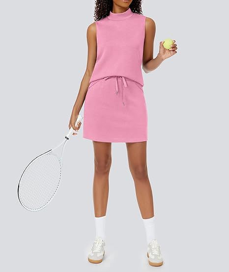 Mock Neck Tank and Skort Two Piece Set - view 11