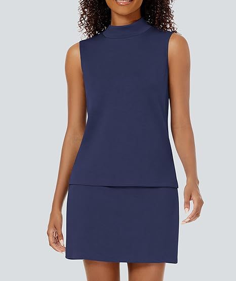 Mock Neck Tank and Skort Two Piece Set - view 2