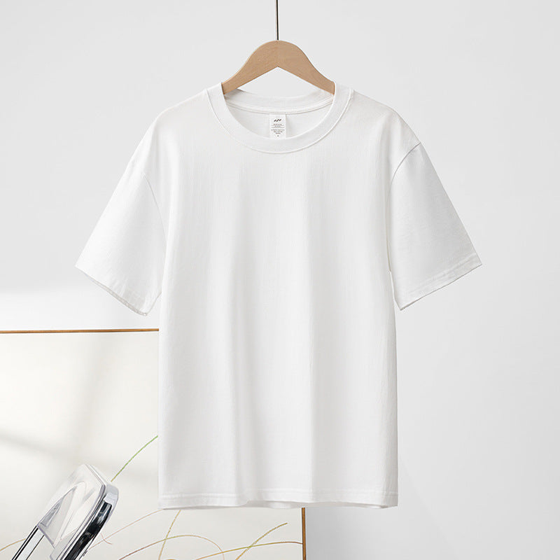 Relaxed Fit Crewneck Cotton Tee - White