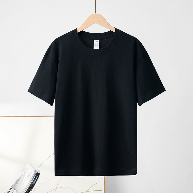 Relaxed Fit Crewneck Cotton Tee - black