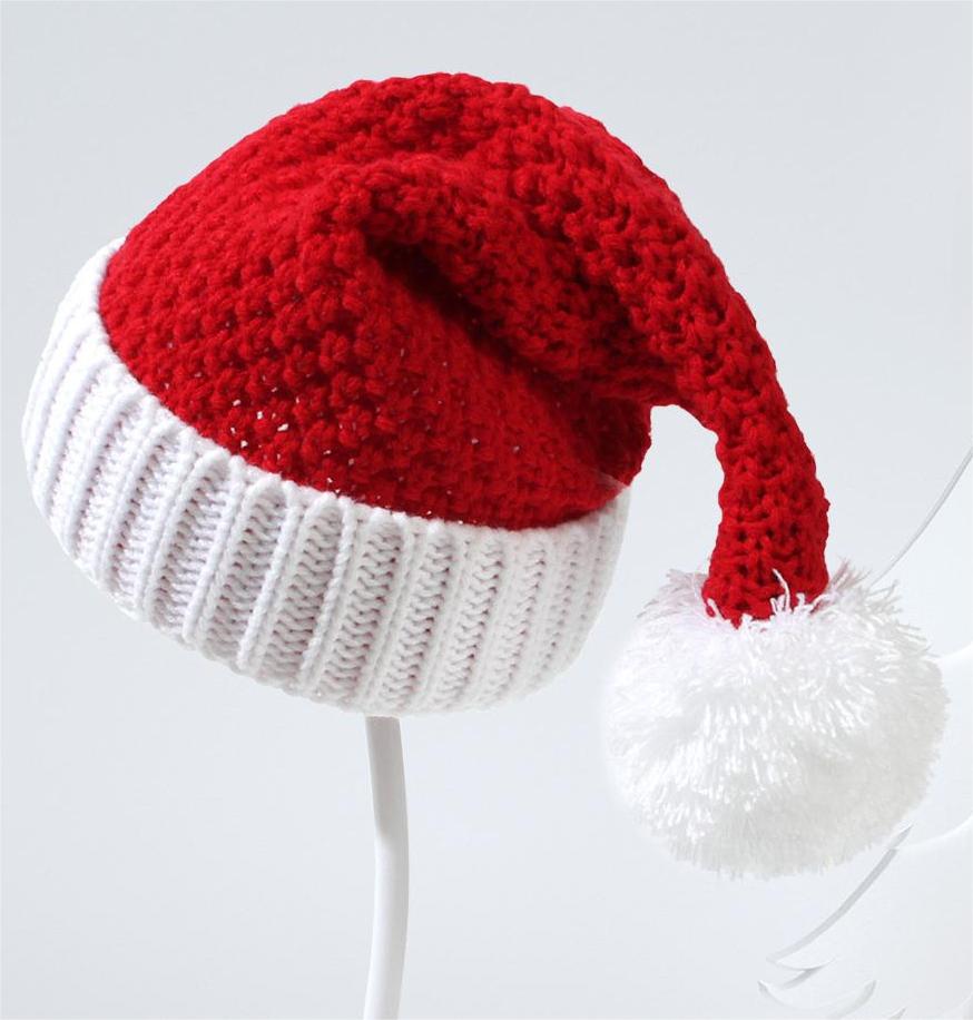 Pom Pom Knit Christmas Beanie