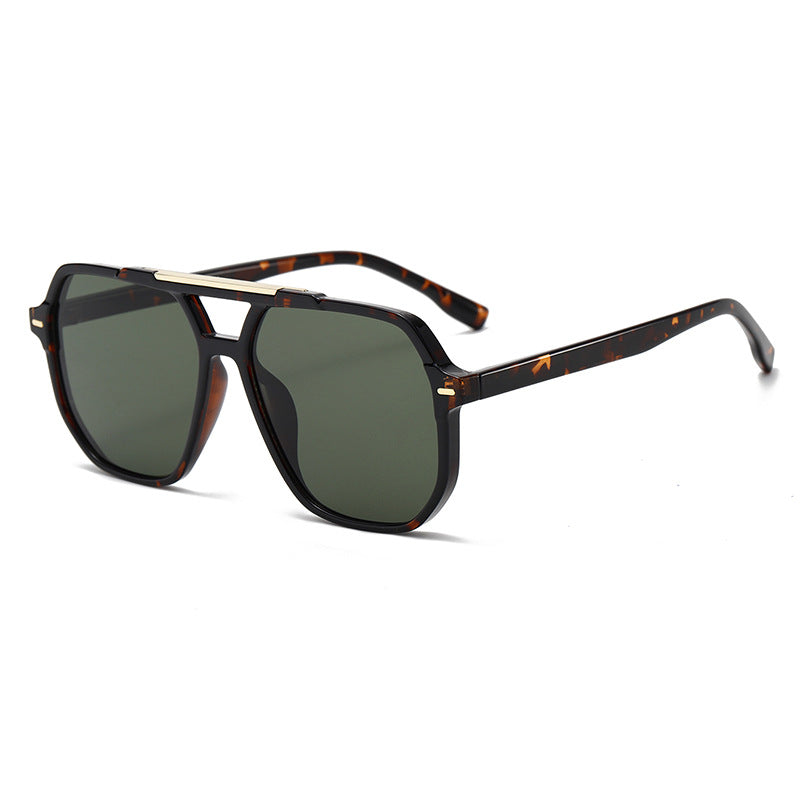 Hexagon Lens Double Bar Sunglasses - Color_1