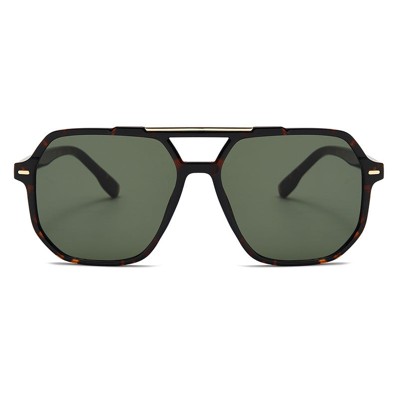 Hexagon Lens Double Bar Sunglasses - Color_1 - 1