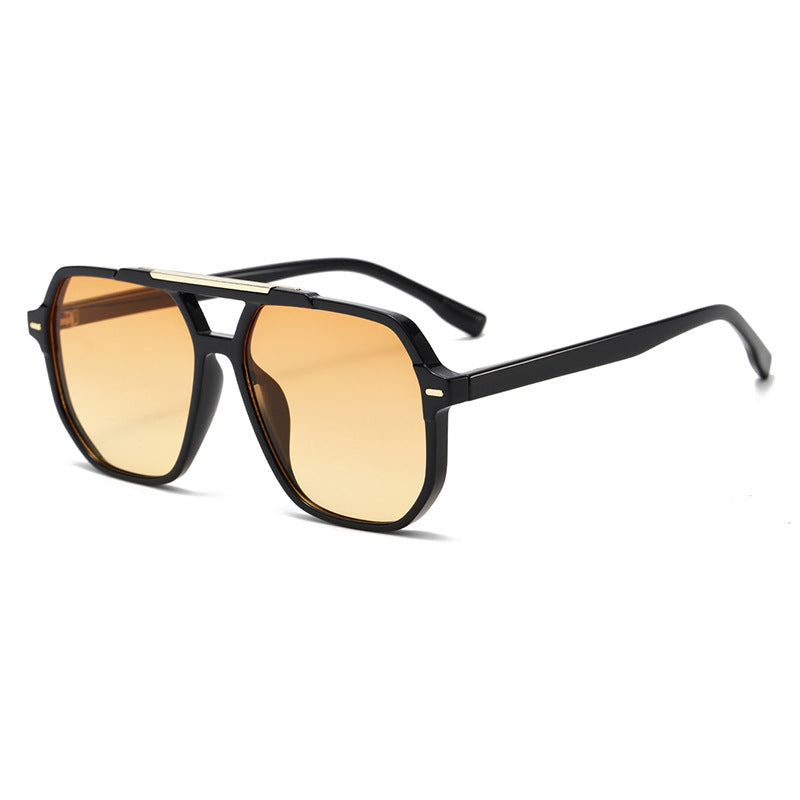 Hexagon Lens Double Bar Sunglasses - Color_3