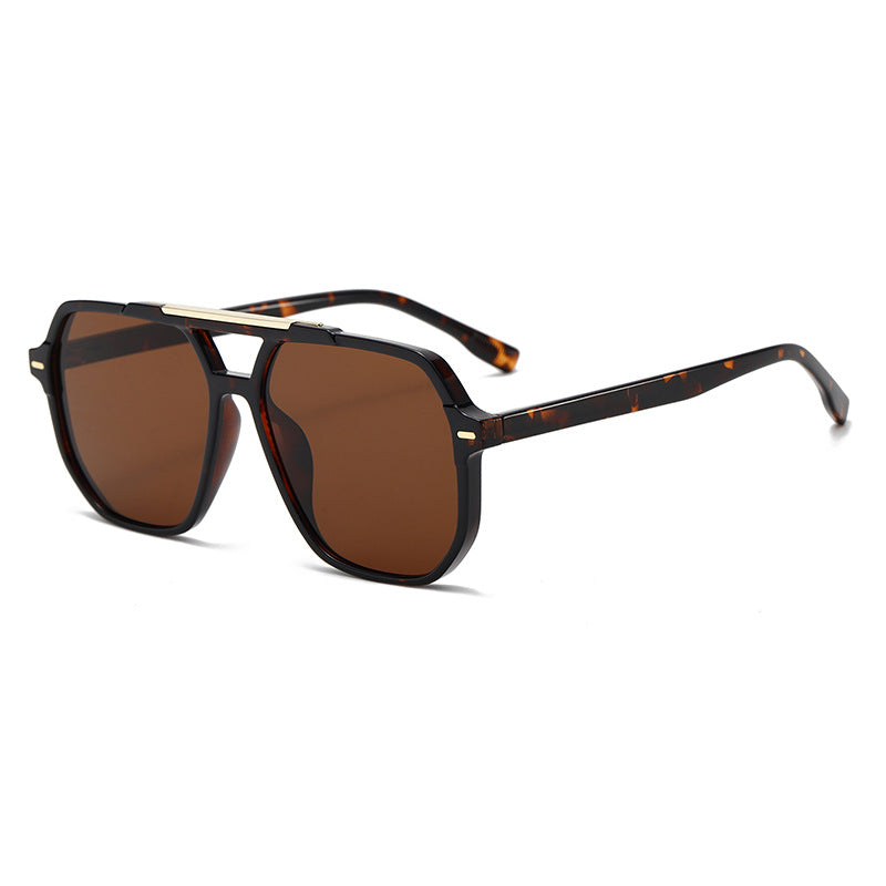 Hexagon Lens Double Bar Sunglasses - Color_4
