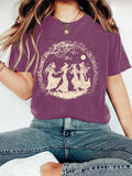 Dancing Fairies Moonlight Circle Graphic Tee - Purple