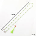 Beaded Tassel Fan Charm Phone Chain - Green