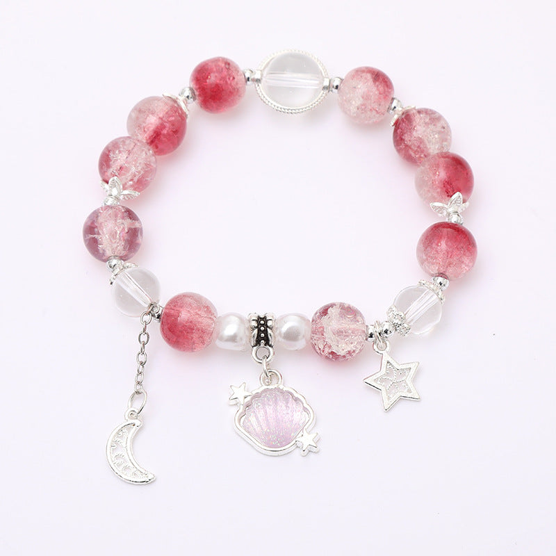Star Moon Shell Charm Beaded Bracelet - view 1