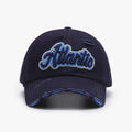 Distressed Script Embroidery Baseball Cap - Color_1