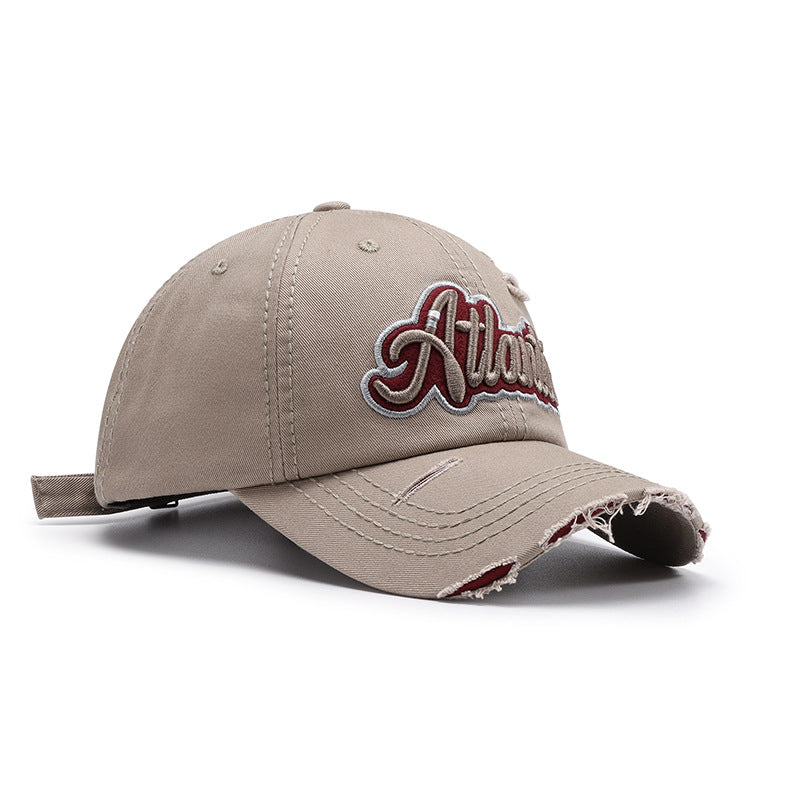 Distressed Script Embroidery Baseball Cap - view 3