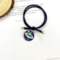 Enamel Planet Charm Elastic Hair Tie - Saturn