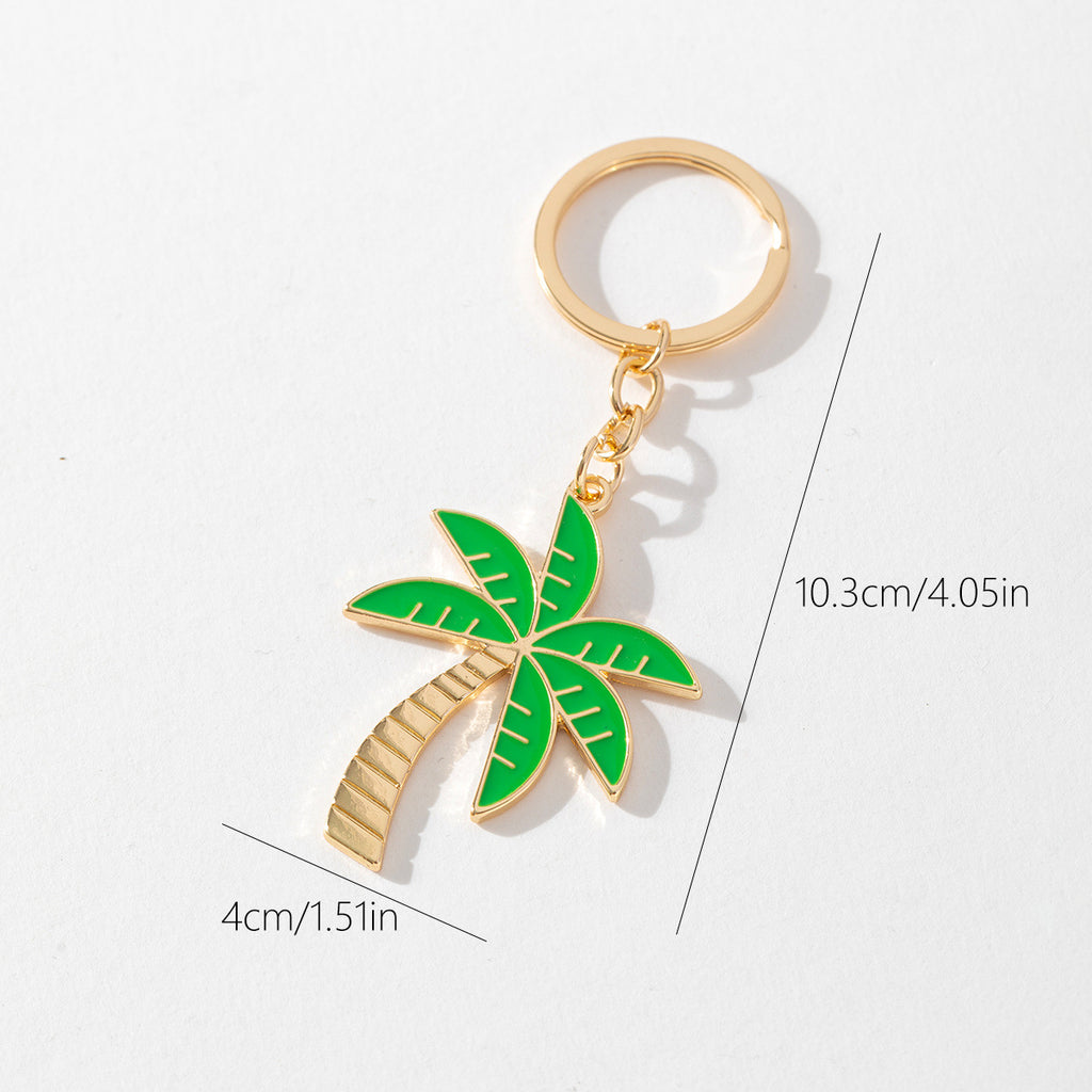 Enamel Palm Tree Beach Keychain - view 1