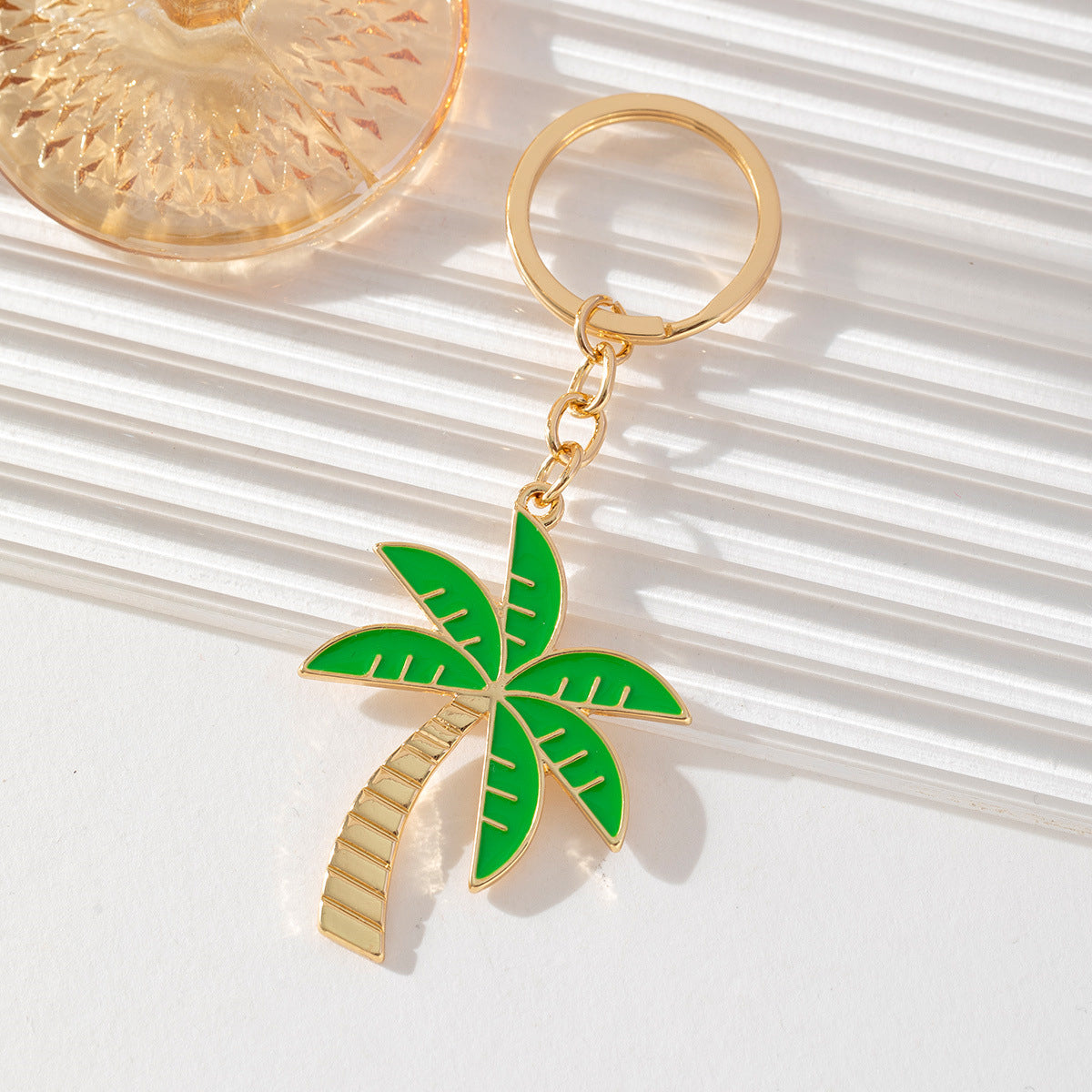Enamel Palm Tree Beach Keychain - view 2
