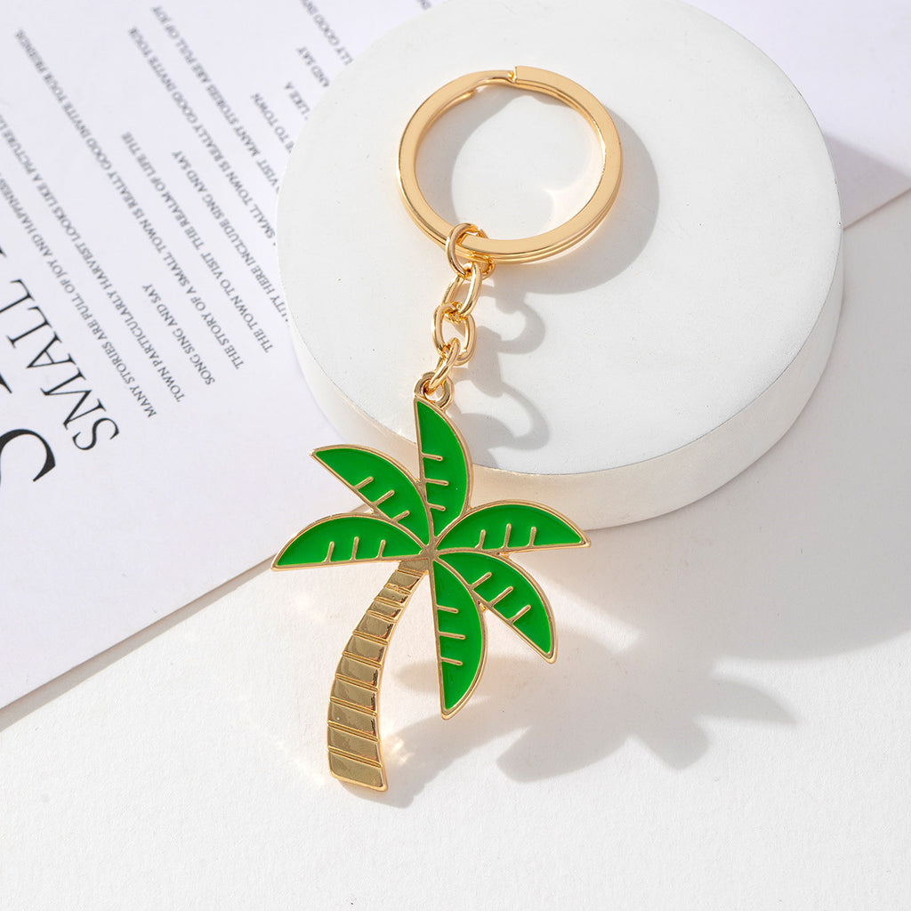 Enamel Palm Tree Beach Keychain - view 3