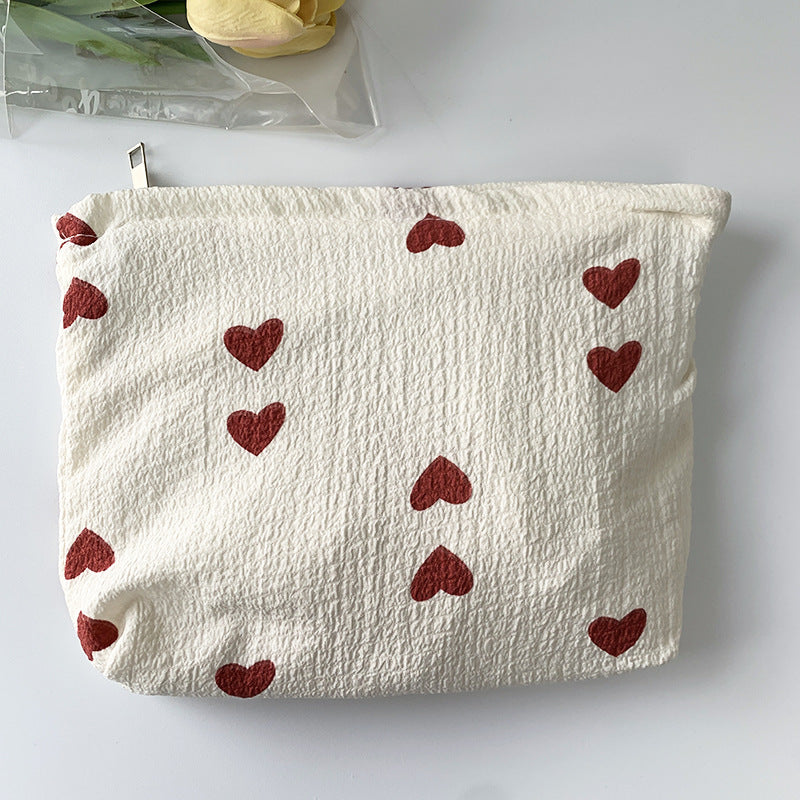 Embroidered Heart Canvas Tote Bag - Color_02