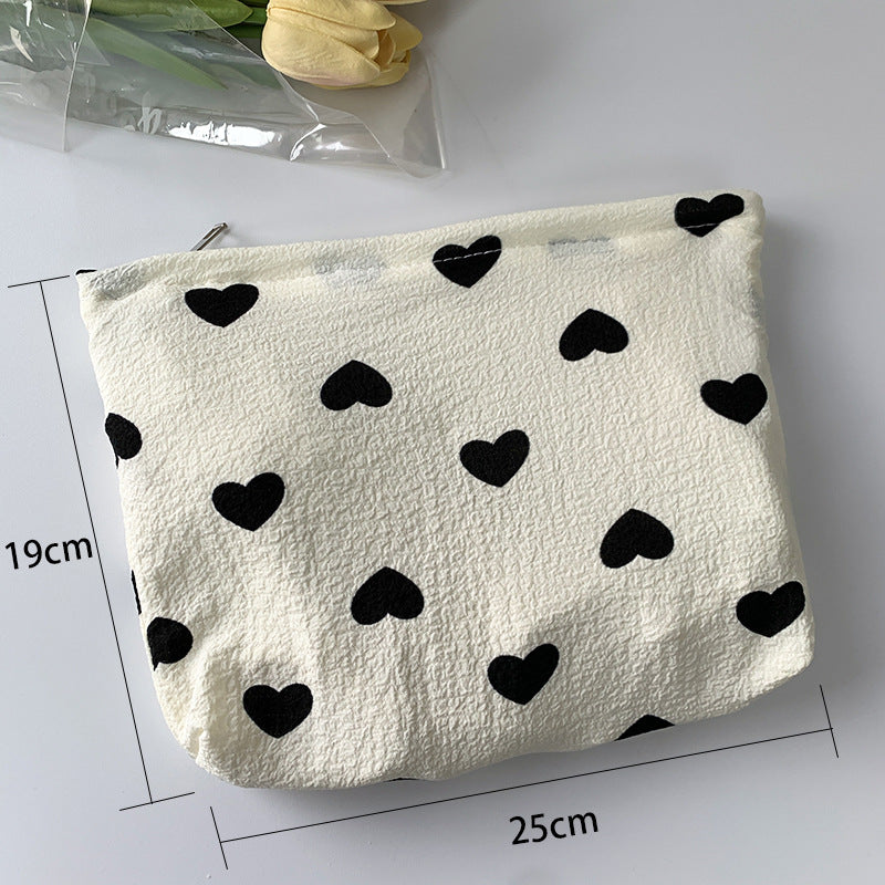 Embroidered Heart Canvas Tote Bag - view 1
