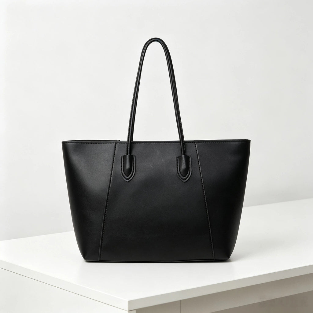 Roomy Faux Leather Shoulder Tote Bag