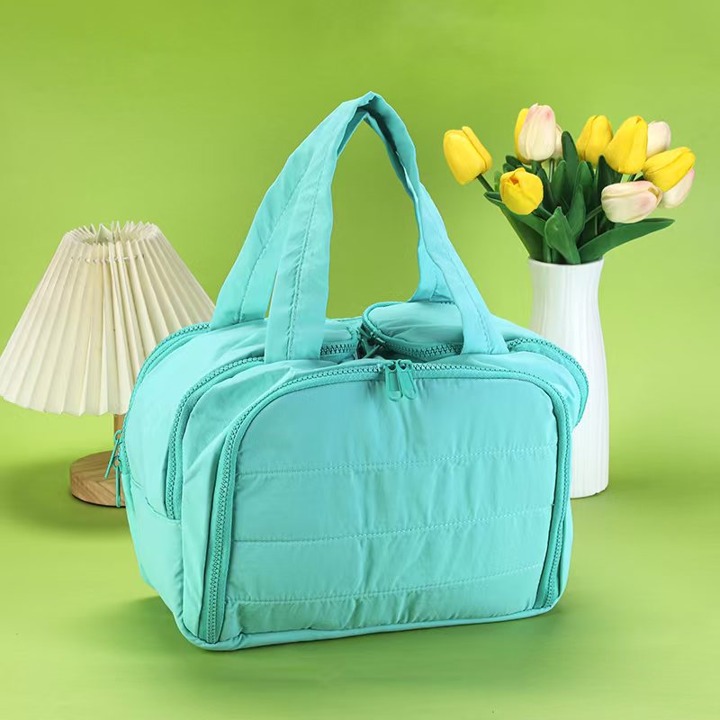 Padded Multi Pocket Travel Toiletry Bag - DGreen