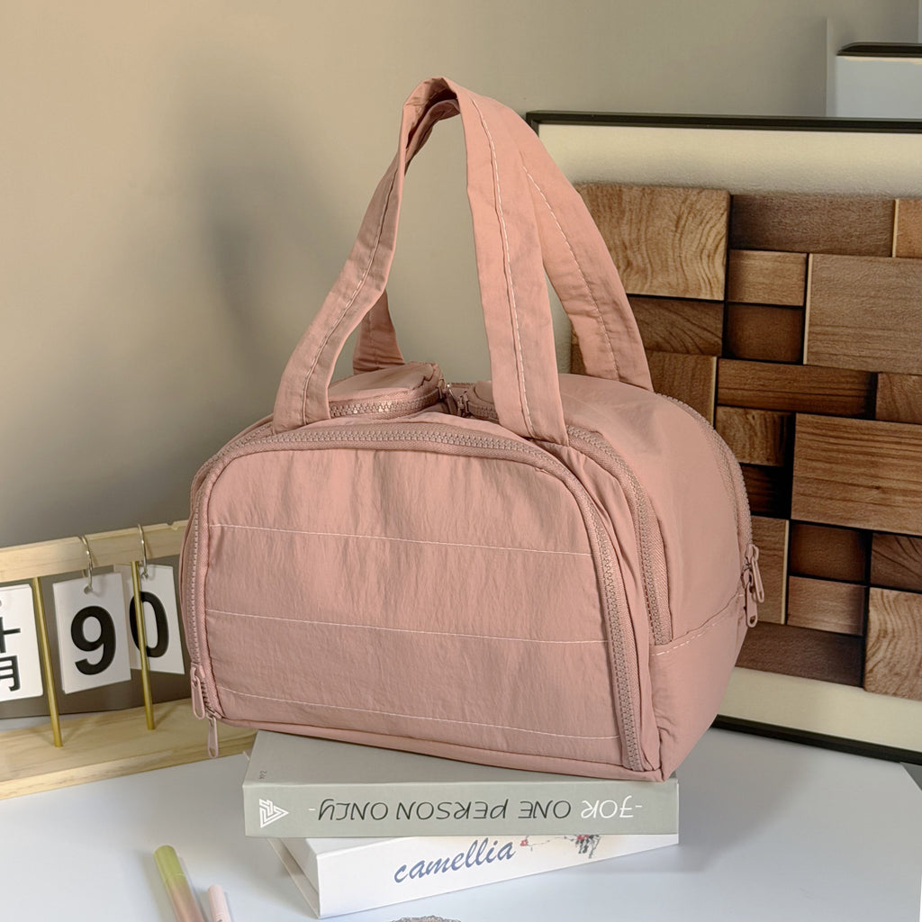 Padded Multi Pocket Travel Toiletry Bag - DeepPink