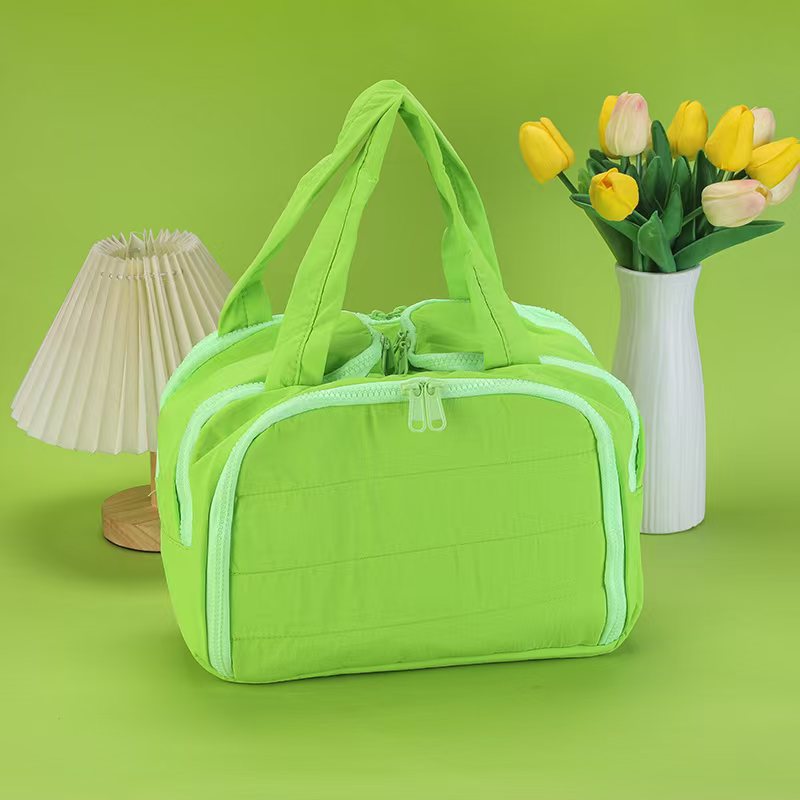 Padded Multi Pocket Travel Toiletry Bag - Green