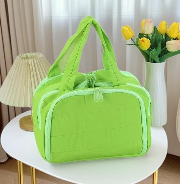 Padded Multi Pocket Travel Toiletry Bag - Green - 1