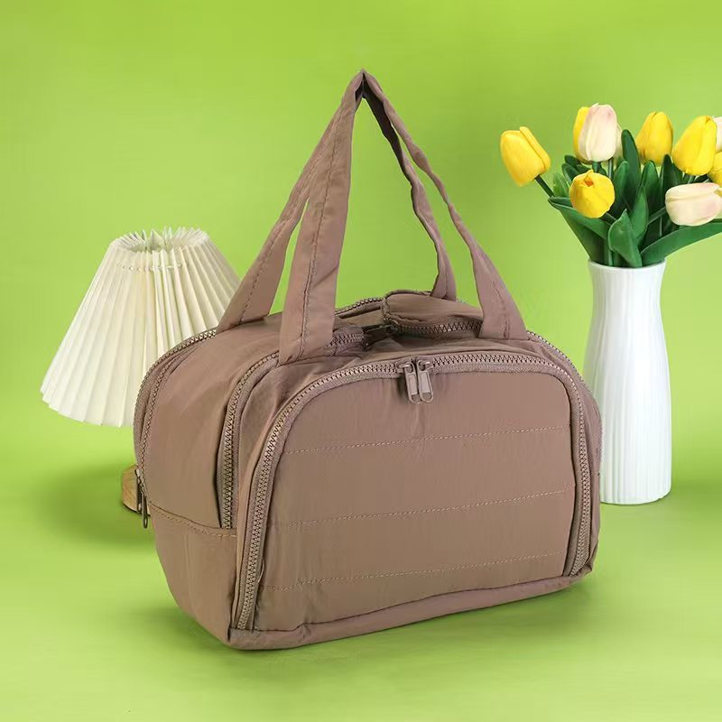Padded Multi Pocket Travel Toiletry Bag - Khaki