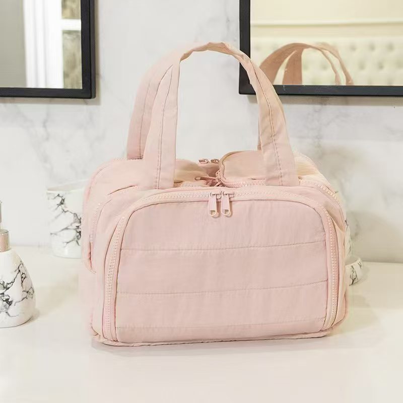 Padded Multi Pocket Travel Toiletry Bag - Pink