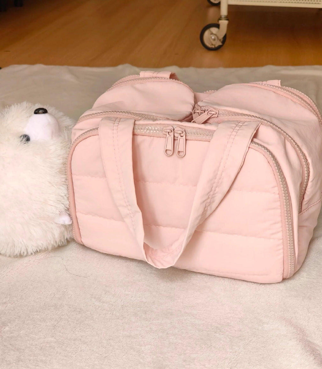 Padded Multi Pocket Travel Toiletry Bag - Pink - 2
