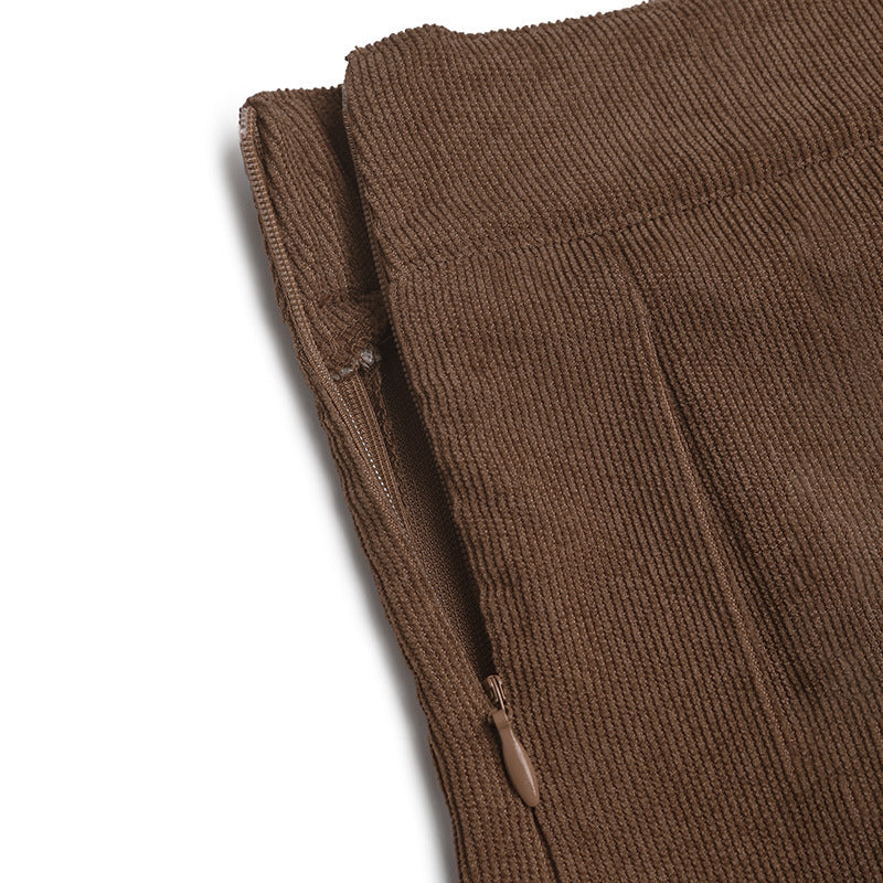 Pleated High Waist Tennis Skort - Brown - 5