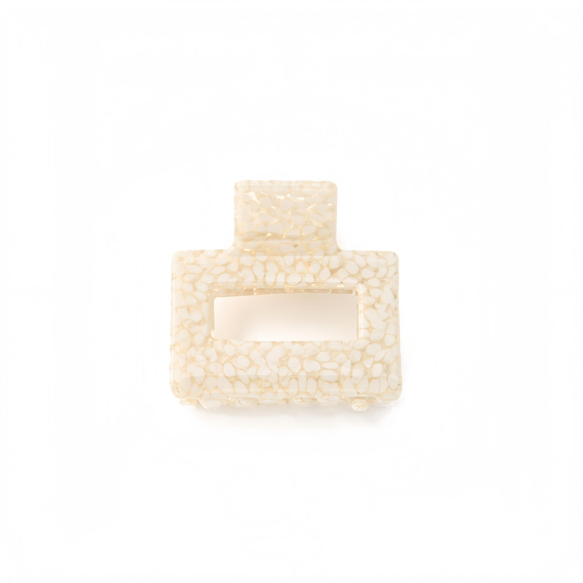 Confetti Speckle Mini Hair Claw Clip - Beige
