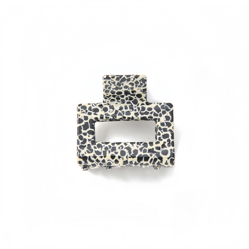 Confetti Speckle Mini Hair Claw Clip - Black