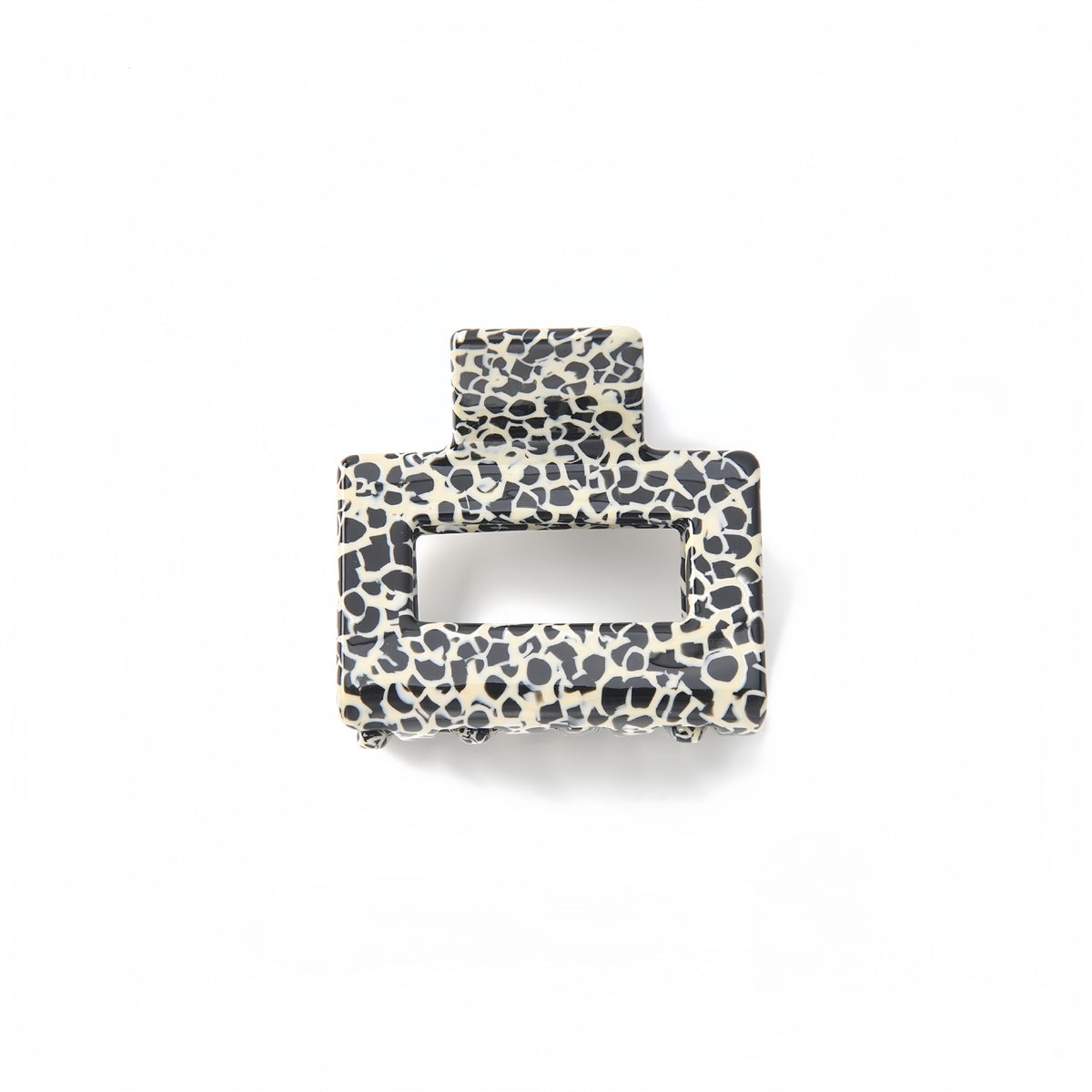 Confetti Speckle Mini Hair Claw Clip - Black