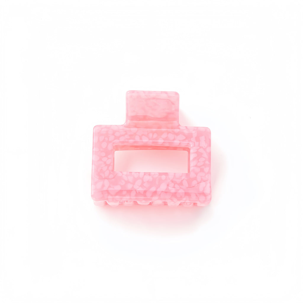 Confetti Speckle Mini Hair Claw Clip - Pink