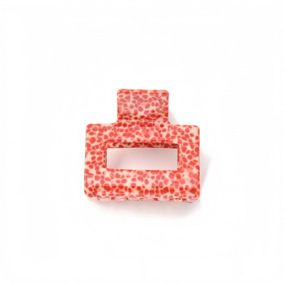 Confetti Speckle Mini Hair Claw Clip - Red