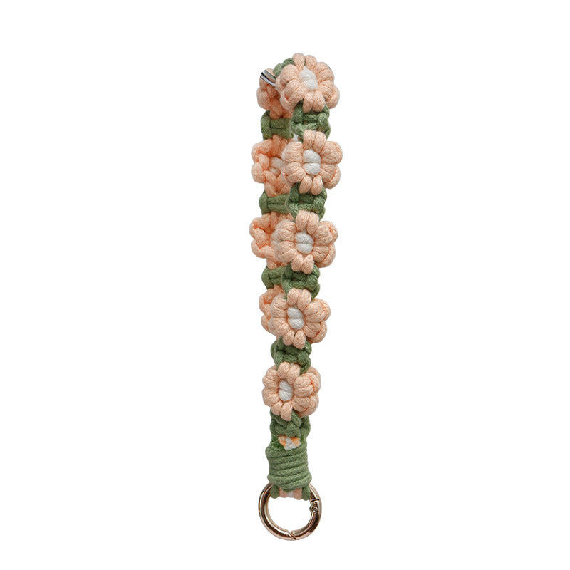 Crochet Daisy Wristlet Keychain - Color_02