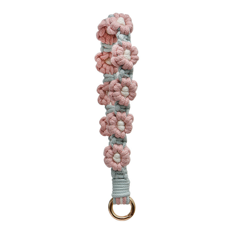 Crochet Daisy Wristlet Keychain - Color_04