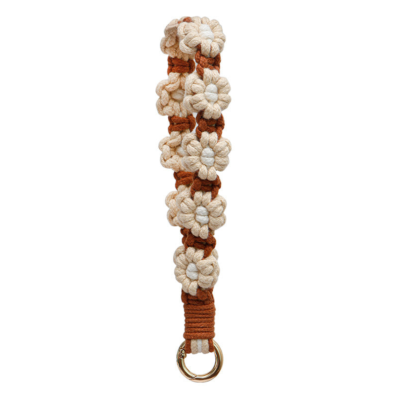 Crochet Daisy Wristlet Keychain - Color_05