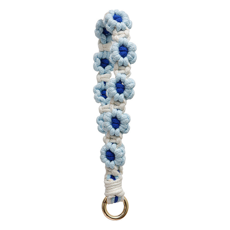 Crochet Daisy Wristlet Keychain - Color_06