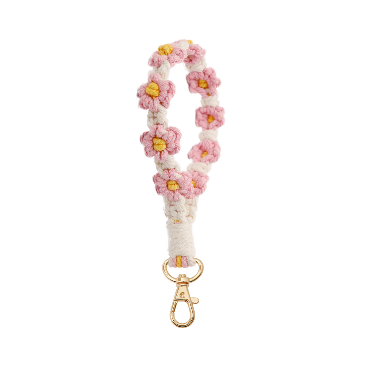 Crochet Daisy Wristlet Keychain - Color_10