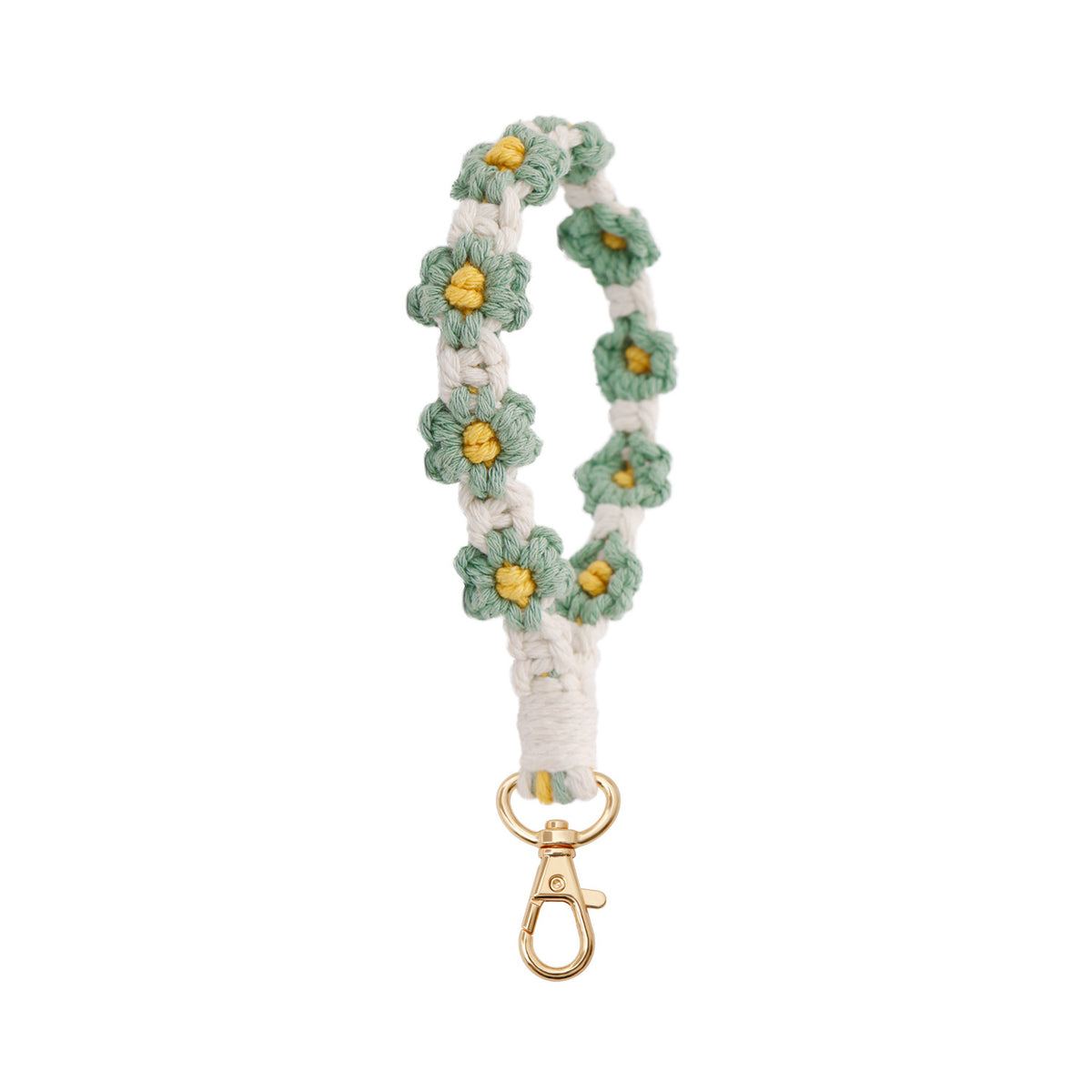 Crochet Daisy Wristlet Keychain - Color_11