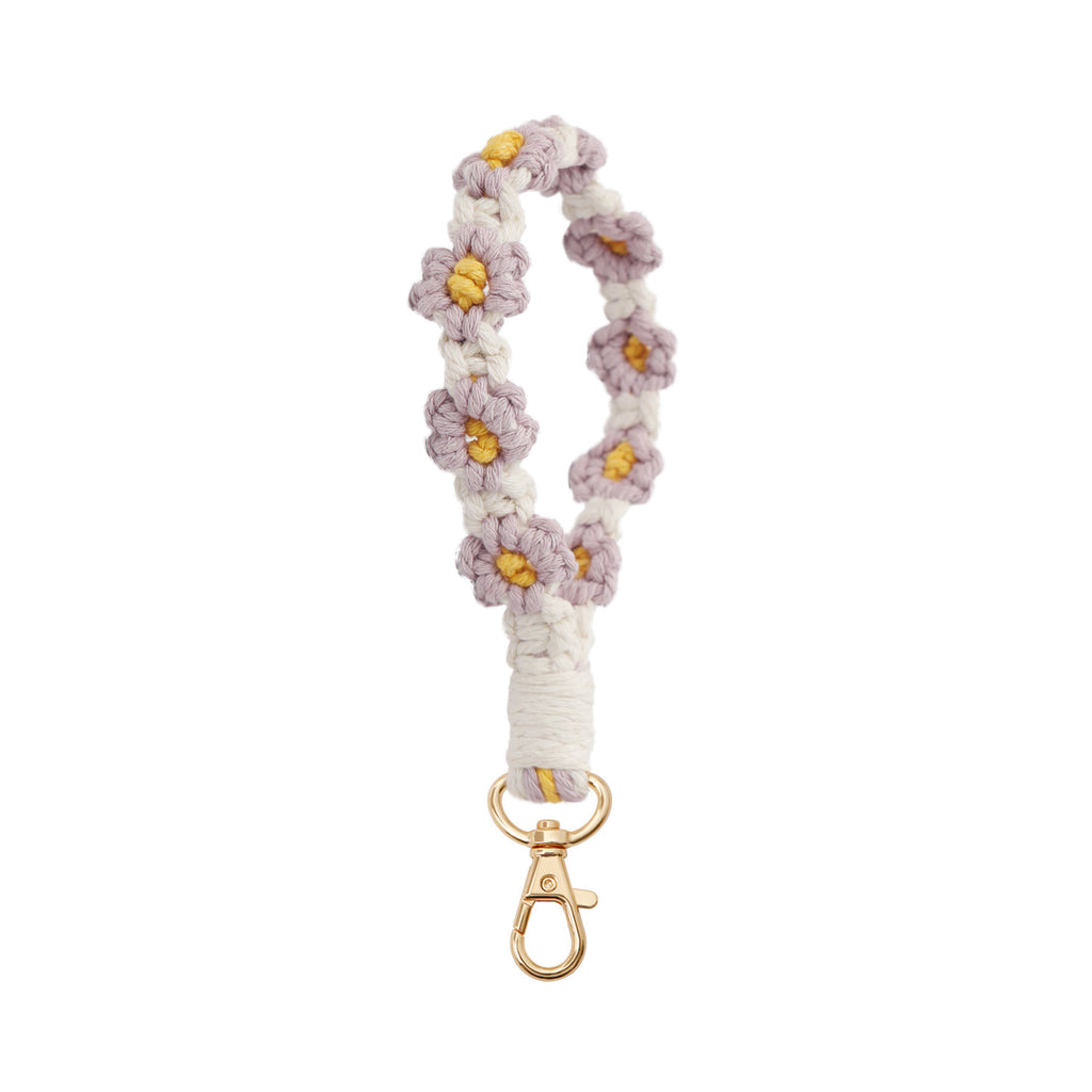 Crochet Daisy Wristlet Keychain - Color_12