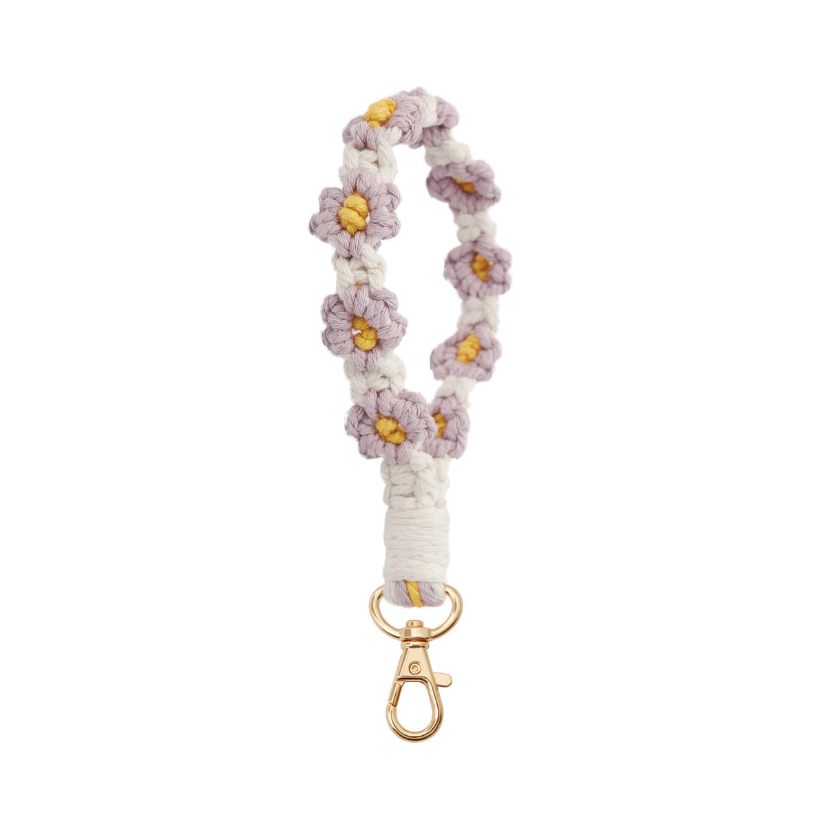 Crochet Daisy Wristlet Keychain - Color_12