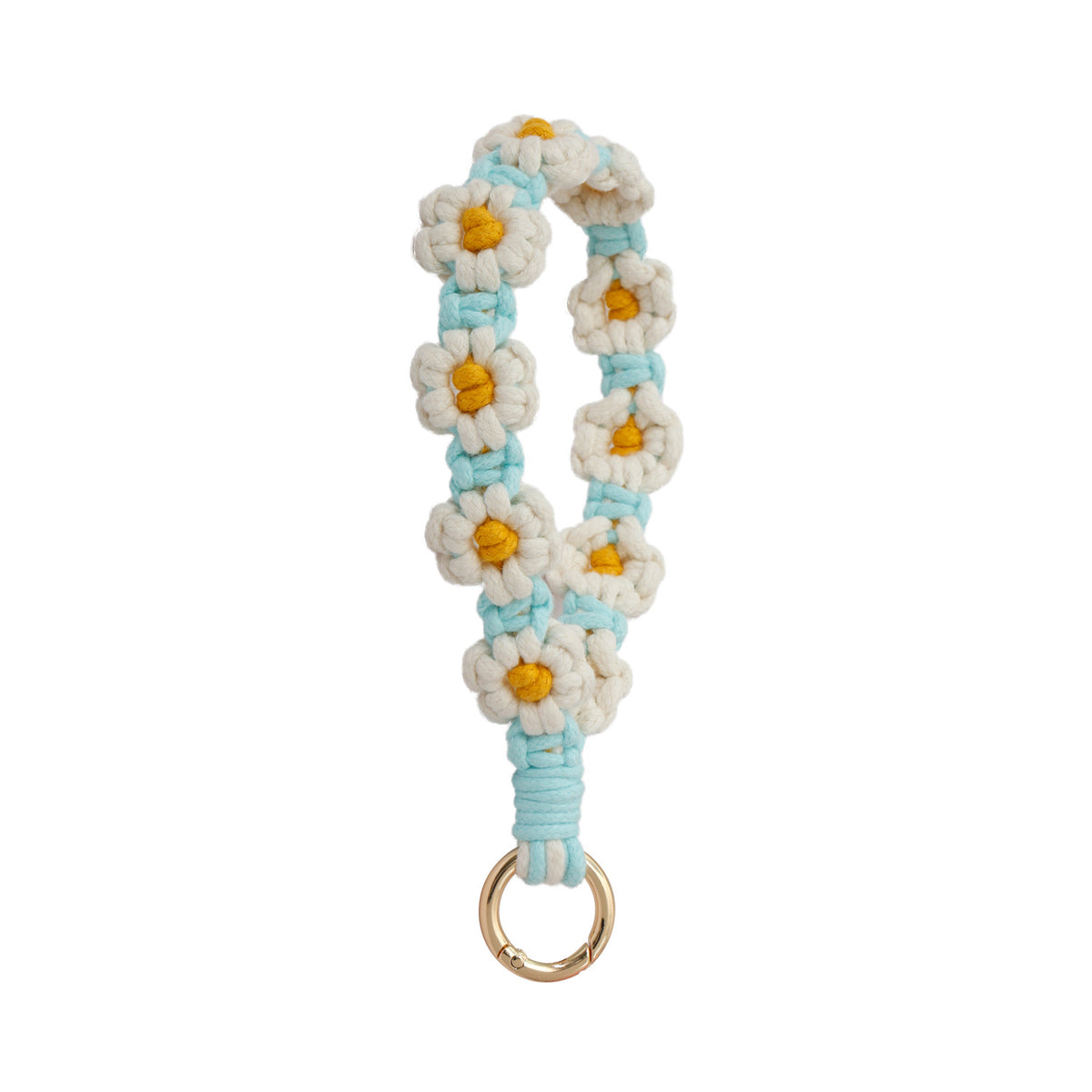 Crochet Daisy Wristlet Keychain - Color_13